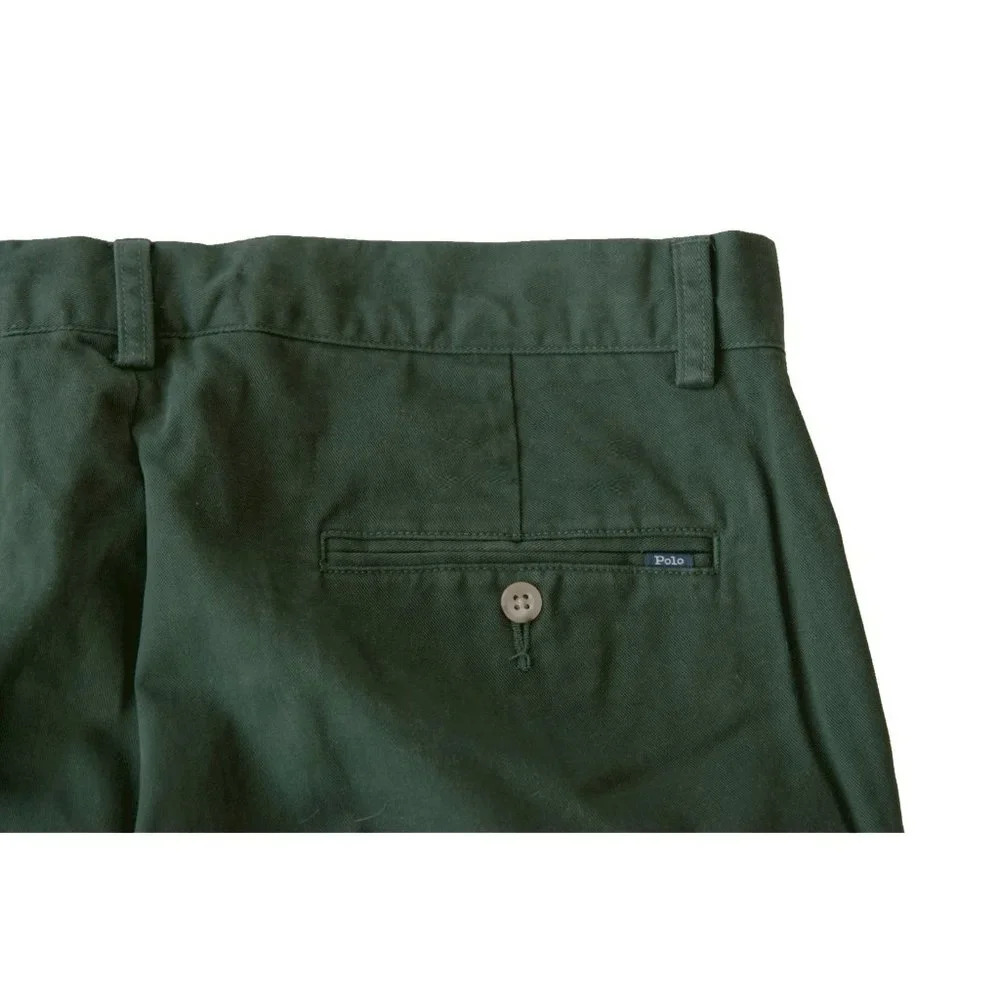 NEW Polo Ralph Lauren Chinos Pants!  33  Inseam is 32  Dark Green  Slim Fit